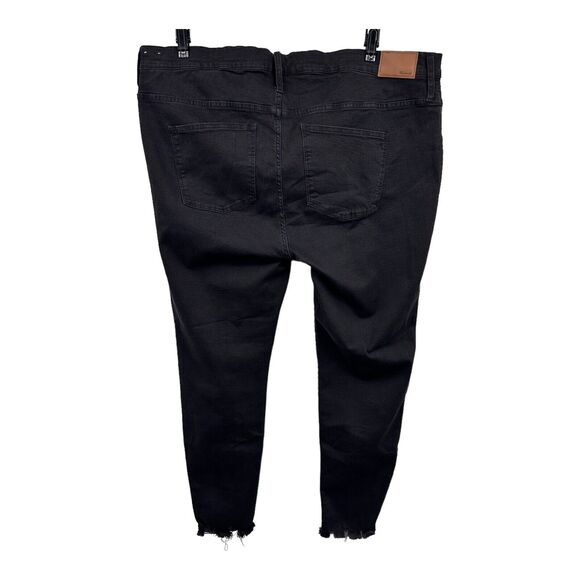 Madewell Jeans Women's 36 Black 9' High Rise Skinny Stretch Raw Hem Fit‎ 44x28 - Picture 3 of 7